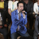 Members of the Broadway cast of Hamilton, including (from left) Christopher Jackson, creator and star Lin-Manuel Miranda, and Leslie Odom Jr., conduct a Q&A session with students in the East Room of the White House in Washington, D.C., on March 14, 2016.
Chip Somodevilla/Getty Images